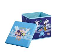 Idea Nuova Lilo and Stitch Collapsible Storage Cube with removable Lid, 10" Wx10 Hx10 D
