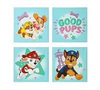 Idea Nuova Nickelodeon Paw Patrol 4 Pack Square Canvas Wall Art Set, 11''x11'' each