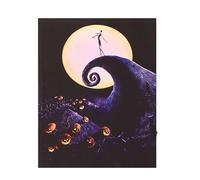 Idea Nuova Nightmare Before Christmas LED Light Up Canvas Wall Art featuring Jack Skellington, 11" W x 14" H