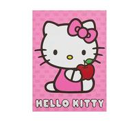 Idea Nuova Sanrio Hello Kitty 3D Tufted Canvas Wall Art Panel With Bows for Room Décor,11"x15"