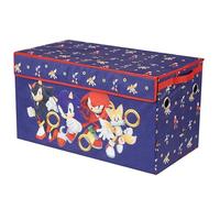 Idea Nuova Sega Sonic the Hedgehog Collapsible Storage Trunk,Durable Toy Chest with Soft Lid, 28.5x14.5x16, Foldable Organizer for Kids’ Bedroom & Playroom