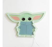 Idea Nuova Star Wars: The Mandalorian Featuring The Child LED Neon Figural Mounted Wall Art, 11.8" L x 7.56" H x .55" D