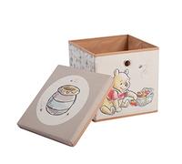 Idea Nuova Winnie the Pooh Collapsible Storage Cube with removable Lid, 10" Wx10 Hx10 D