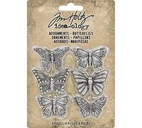 Idea-Ology Metal Adornments 1" 6/Pkg-Butterflies