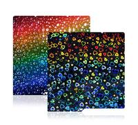 IdeaFormer 264×276mm Kobra S1 Build Plate Double Sided Holographic PEH Effect Sheet for Anycubic Kobra S1/Kobra S1 Combo Sweet Heart+Waterdrop Spring Steel Build Plate