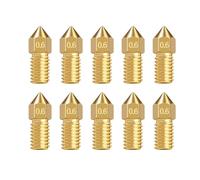 IdeaFormer-3D 10Pcs 0.6mm IR3 V2 Brass Nozzles, Conveyor Belt 3D Printer Extruder Brass Nozzle Kit for IR3 V1, IR3 V2