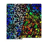 IdeaFormer-3D Confetti PEF+Galaxy PEY Holographic Kobra S1 Build Plate 264x276mm, Rainbow PEF PEY Spring Steel Bed Plate Flexible Smooth Sheet for Anycubic Kobra S1, Kobra S1 Combo