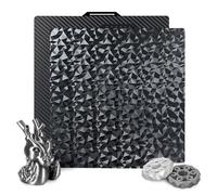 IdeaFormer Double-Sided Diamond PEO and Carbon Fibre PET Build Plate for Bambu Lab X1C, X1, X1E, P1S, P1P, A1, 257x257mm Magnetic Spring Steel Plate, Textured Build Plate for 3D Printers