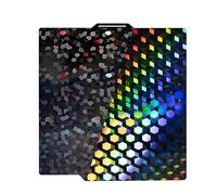 IdeaFormer Holographic PEG Build Plate for Bambu Lab P2S P1S P1P X1C X1 A1, Rainbow Hex Glow+Water Cube Smooth Spring Steel Effect Sheet P2S P1S X1C A1 Bed Plate for Bambu Labs 256x256mm