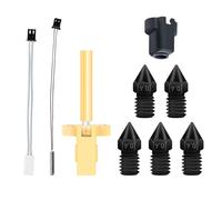 IdeaFormer IR3 V2 Hotend Kit, Extruder Hotend with 5 Pieces 0.4 mm Hardened Steel Nozzle Silicone Sock Thermistor Heating Rod Heating Block for IR3 V2 Belt 3D Printer