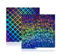 IdeaFormer Kobra S1 Double Side 264x276mm Build Plate Rainbow Checkerboard PEW + Rainbow Gear PES for Anycubic Kobra S1/Kobra S1 Combo 3D Printer