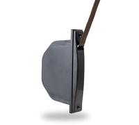 IdeaGenesis - Blind with PVC front for aluminium carpentry with pivot. Roller blind to mortise or embed in work. Universal System. (Chocolate Brown Tape, Tape 18 mm)