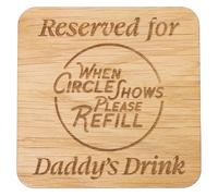 Ideal Dad Gift. Present for Daddy from Son or Daughter. Gift for Him. Dad Birthday, Christmas or Happy Occasion Gift. (Daddy's Drink Oak Veneer)