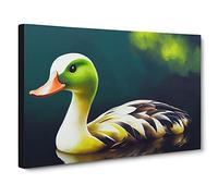 Ideal Duck Canvas Print | Gallery Wrapped 30mm Frame Wall Art | 30x20 inches | Ready to Hang | Contemporary Bird Picture | Living Room Bedroom Lounge Office