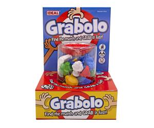 Ideal Grabolo: Find the match and grab it fast reaction game Quick play family game For 3-6 Players Ages 4+, Multicolor