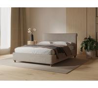 Ideal Home Herrington Ottoman Bed Frame King Beige Velvet