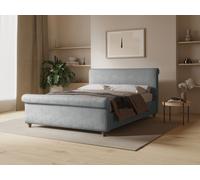 Ideal Home Herrington Ottoman Bed Frame With Footend Super King Beige Velvet