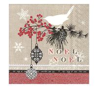 Ideal Home Range 20 Count 3-Ply Paper Lunch Napkins, Red Noel Noel