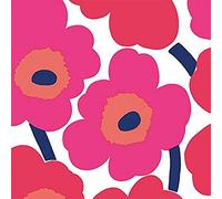 Ideal Home Range 20-Count Paper Cocktail Napkins, Red Unikko