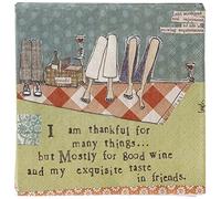 Ideal Home Range Curly Girl 3-Ply Paper Napkins, 20-Count Cocktail Size, Multicolor