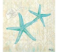 Ideal Home Range L735100 20 Count Laguna Shells Paul Brent Paper Luncheon Napkins, Multicolor