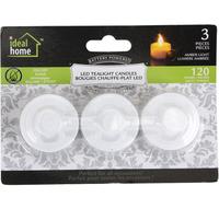 Ideal Home Tealight Candle LED Lights Amber Glow/White 3pcs