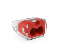 IDEAL Industries INC. 30-1032P in-Sure Push-in 2 Port Wire Connector, Red, (100/Bag)