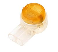 IDEAL Industries, Inc. 86-955 IDC UY2 Butt Splice Jellybean Connector, 2 Wire Butt Connectors for 19-26 AWG Solid Copper Single-Conductor Wire, Yellow, 100-Pack