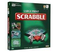 Ideal | Large Print Scrabble: Extra board with clear, large-print text and letter tiles | Games | Word | For 2-4 Players | Ages 10+, 11213, Green, Board: 37cm x 37cm / Tiles: 2.3cm x 2.3cm