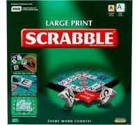 Ideal Large Print Scrabble Extra Board With Clear, Large Print Text And Letter Tiles Classic Crossword Game Word Board Game