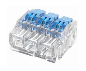 Ideal Lever Reusable Electrical Wire Cable Connectors 4mm Compact - Blue & Clear