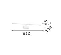 Ideal Lux Alma 20W LED Picture Light in Satin Brass Finish