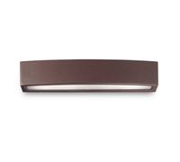 Ideal Lux Andromeda 2 Light Flush Wall Fitting in a Coffee Brown Finish