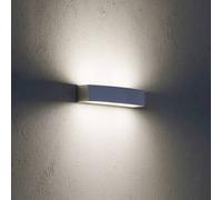 Ideal Lux Andromeda outdoor wall lamp, grey, width 45 cm, E27