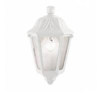 Fumagalli Anna Outdoor Small Half Wall Lantern in White Finish