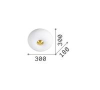 Ideal Lux Arizona ceiling light, opal glass, Ø 30 cm
