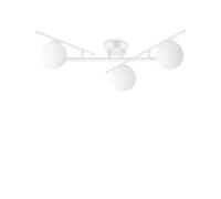 Ideallux Ideal Lux Atlas ceiling light, white, 3-bulb, metal, glass