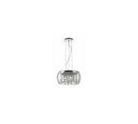 Ideal Lux Audi 5 Light Small Blown Glass Bubbles Ceiling Pendant Chrome, G9