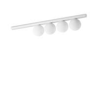 Ideallux Ideal Lux Binomio ceiling lamp, white, 4-bulb, metal, glass