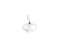 Ideal Lux Bistro 1 Light Dome Ceiling Pendant Black Clear Blown Glass Round, E27