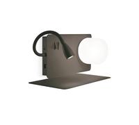 Ideal Lux Book 2 Light Switched Wall Fitting in Black Finish