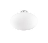 Ideal Lux Candy Single Light Semi-Flush Ceiling Fitting in Satin Nickel Finish