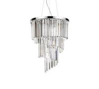 Ideal Lux Carlton 12 Light Pendant Light Chrome, E14