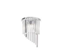 The Italian Collection Carlton 3 Light Wall Fitting in Polished Chrome & Crystal Finish
