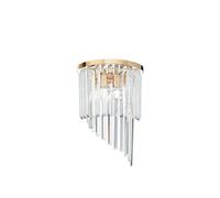 Ideal Lux Carlton 3 Light Wall Light Gold, E14
