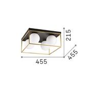 Ideal Lux Lingotto 4 Light Globe Ceiling Light Black