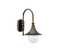 Cima 1 Light Outdoor Dome Wall Light Brass IP43 E27 Netlighting Yellow One Size