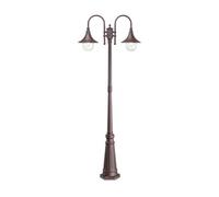 Ideal Lux Cima Outdoor Lamp Post 2 Lights Coffee Ip43, E27