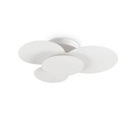 Ideal Lux Cloud LED Semi-Flush Small Ceiling Fitting in White Finish