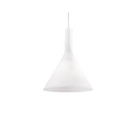 Ideal Lux Cocktail Single Light Small Ceiling Pendant in White Finish